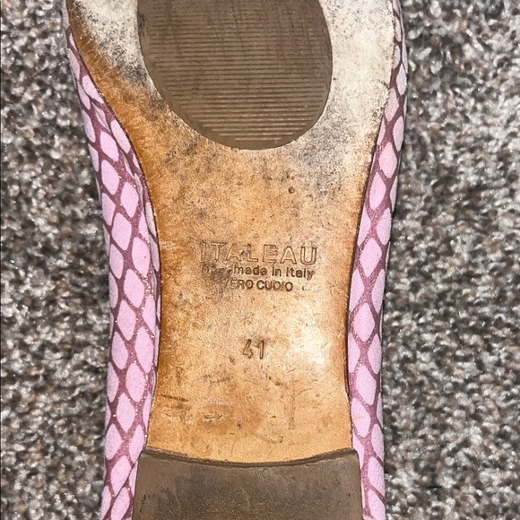 Italeau Chateau Vera Waterproof Suede Leather Ballet Flats in Cibria Size 41 - Picture 6 of 6